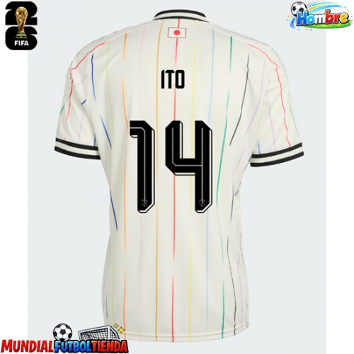 Camiseta Japón Junya Ito #14 Segunda Equipación Replica Mundial 2026 mangas cortas